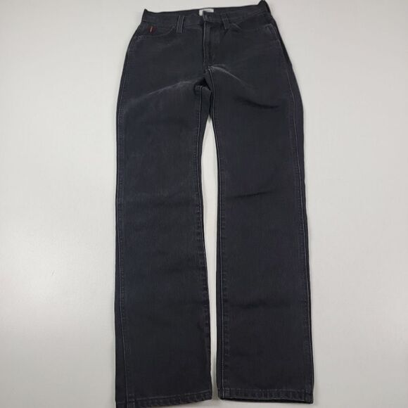 Sunday Best Aritzia High Rise Wide Leg Black Denim Jeans Womens Size 0 - Picture 2 of 16
